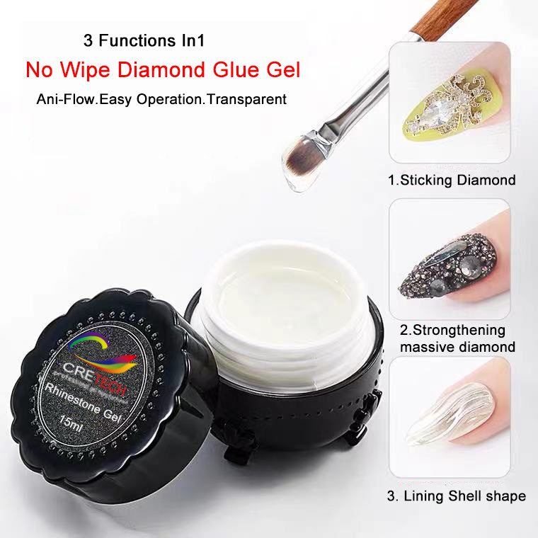 UV nail glue manufacturer nail diamond glue gel Uv rhinestone gel glue sticking nail decoration accessory