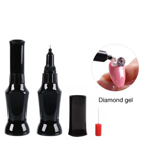 Cretech nail gel manufacturer  diamond gel liquid long lasting rhinestone gel jewelry glue 10ml with strong adhesion OEM