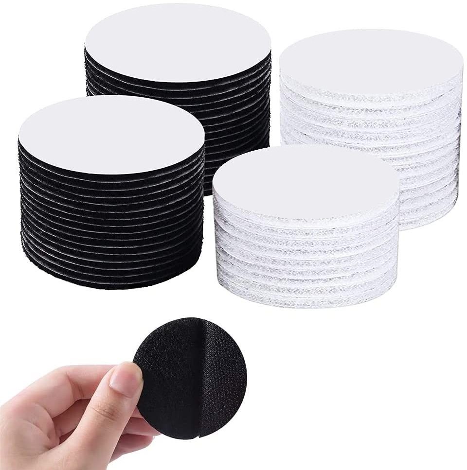 Hook and Loop Self Adhesive Dots Tape, Sticky Coin Back Coins with High Viscosity Glue in Different Diameter a Grade Available