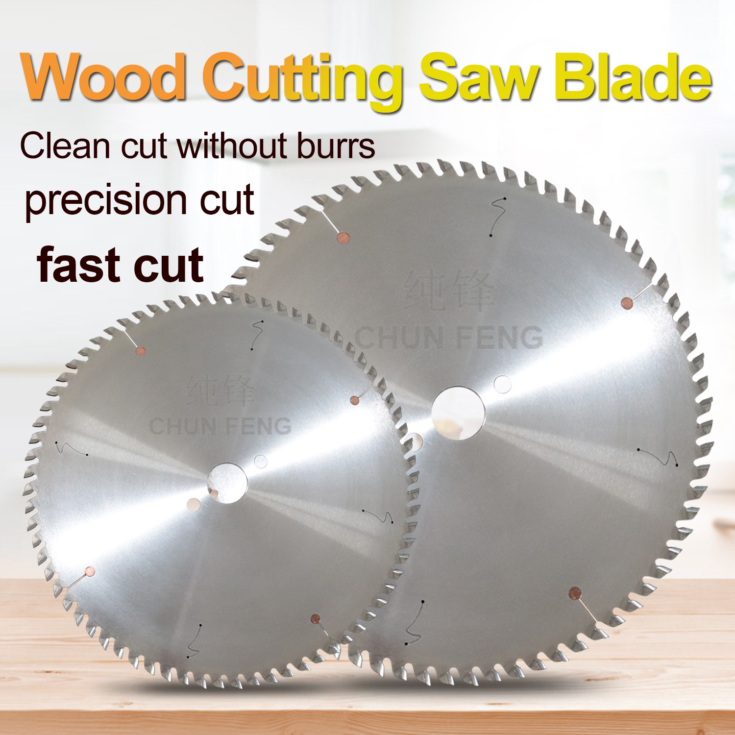 Circular Saw Blade With Carbide Tipped Rakers Wipers Slot For Wood With Ice