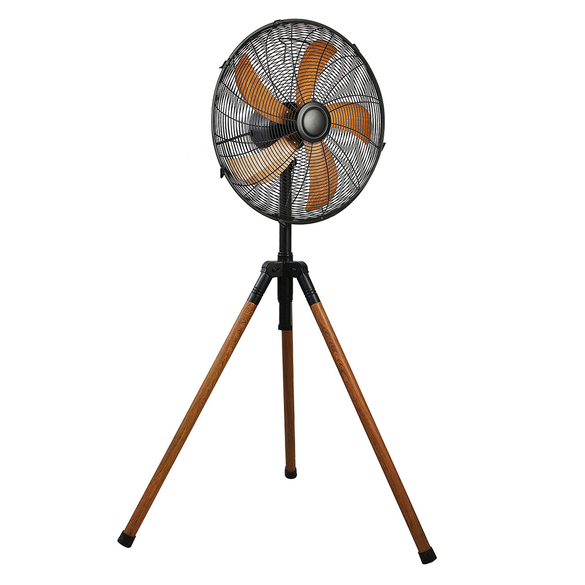 Factory Direct Sale Wide Oscillation Air cooling Electric 16 inch Retro Metal Wood Stand Tripod Fan