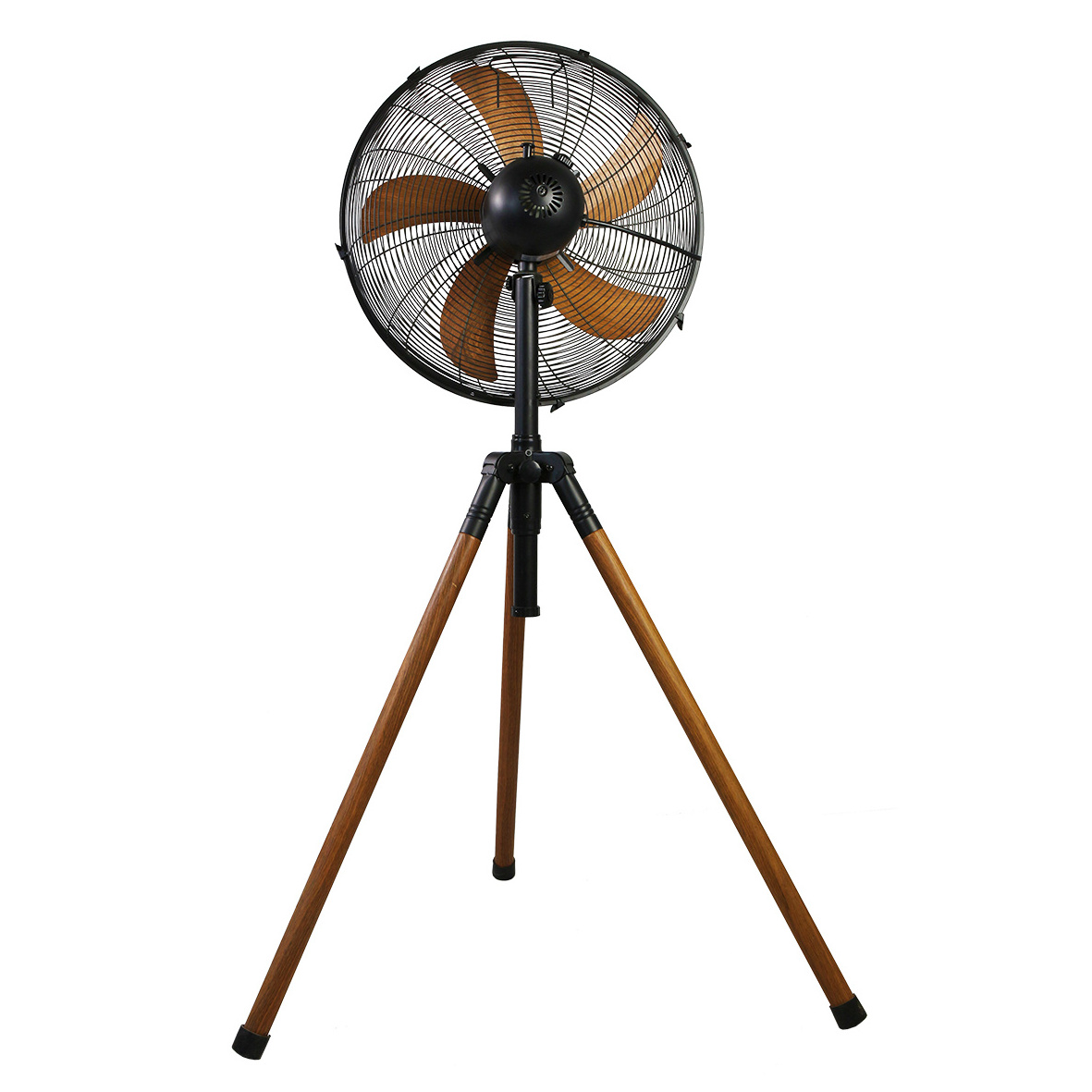 Factory Direct Sale Wide Oscillation Air cooling Electric 16 inch Retro Metal Wood Stand Tripod Fan