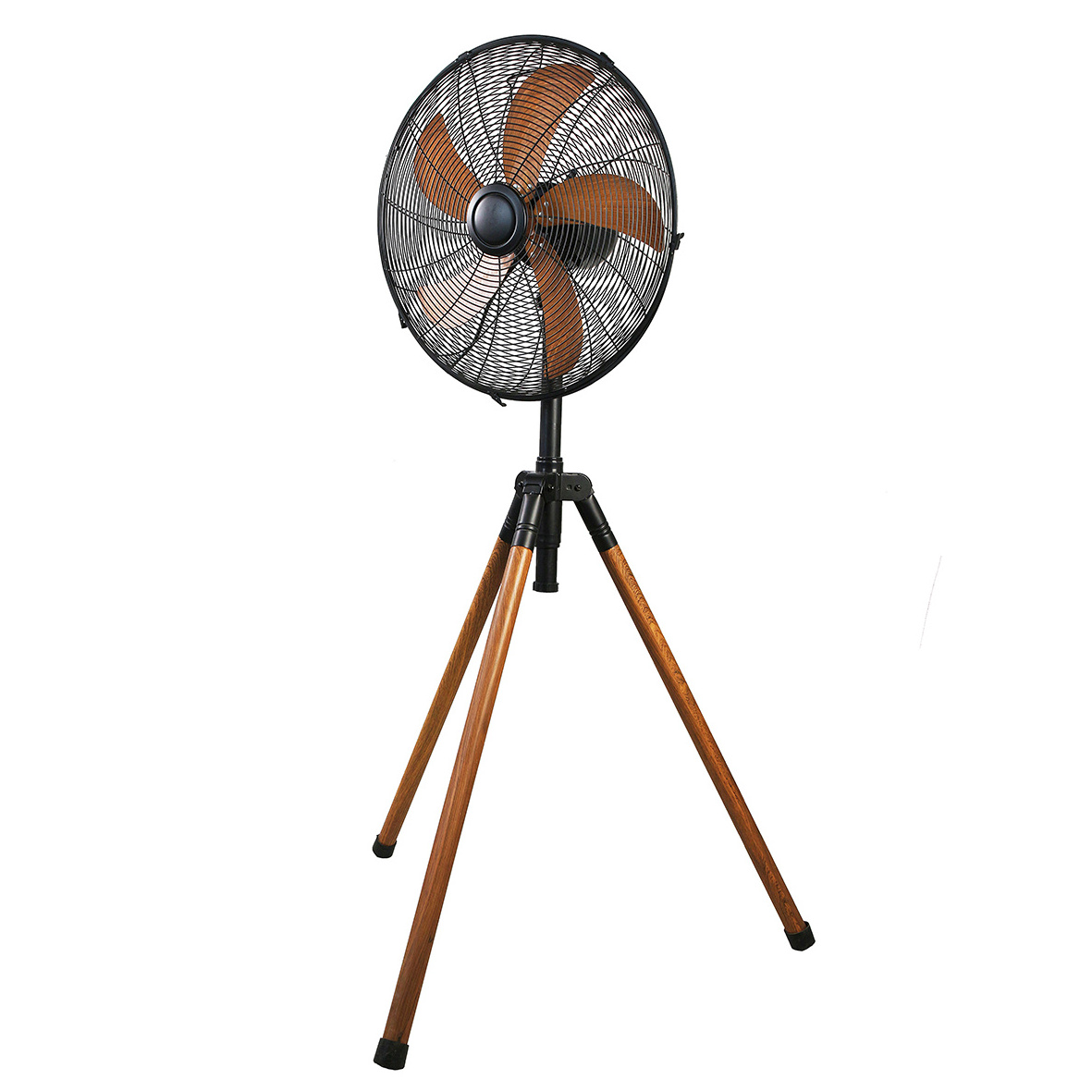 Factory Direct Sale Wide Oscillation Air cooling Electric 16 inch Retro Metal Wood Stand Tripod Fan