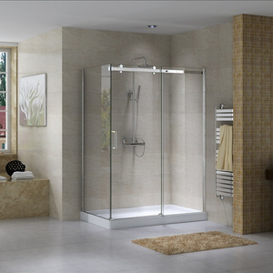 Luxury Bathroom Glass Shower Cabin Aluminium Profile Sliding Simple Shower Room Modern Shower Doors