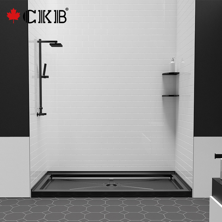 CKB ODM OEM 3mm Thickness With Texture White Rectangle ABS Acrylic Shower Surround Wall Panel