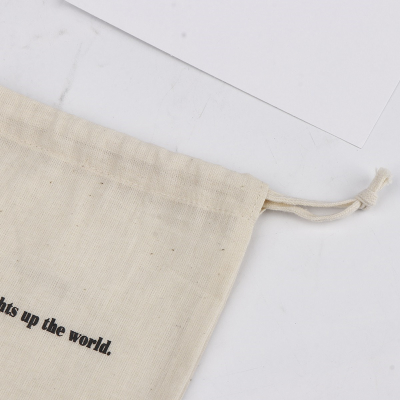 Long Life High Quality Organic Cotton Bags Dust Bag For Handbag Shoe Custom Canvas Drawstring Bag