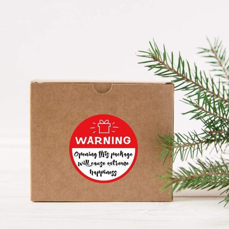 Custom Printing Warning Label Edible Warning Sticker Cute Warning Of Happiness Stickers