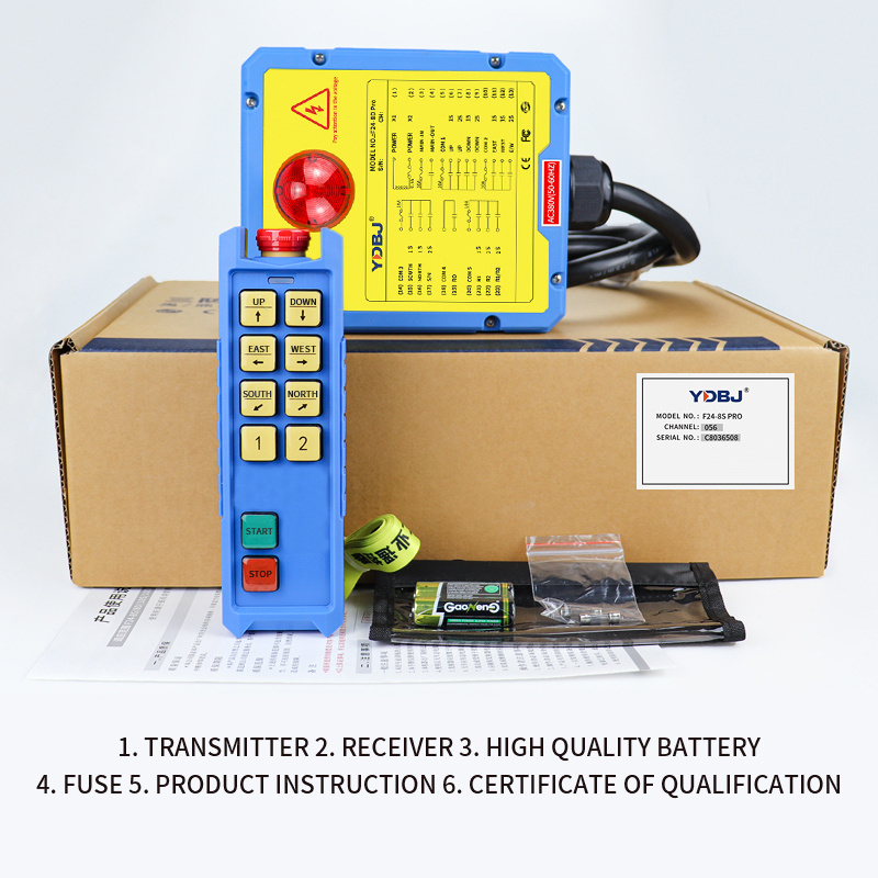 F24-8s Pro Universal Radio Control Transmitter And Receiver Telecrane Wireless Industrial Electric Remote Control