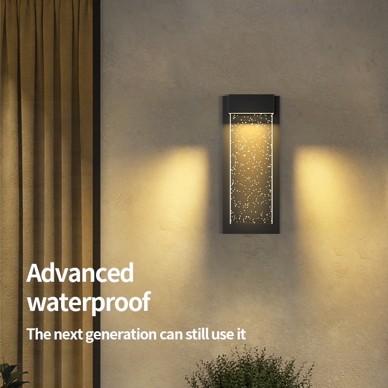 Modern garden ip65 outside wall light outdoor waterproof light fixture sconce black lantern outdoor wall lamp for gate patio