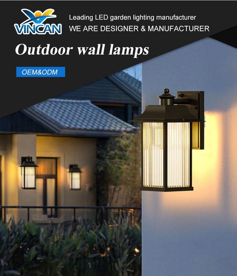 Large led outside porch motion night sensor garden outdoor wall lamp modern waterproof wall flush mount light for the balcony