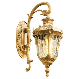 High quality European vintage style courtyard bronze waterproof ip65 classic outdoor porch garden wall lights