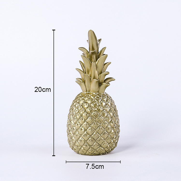 2022 hot selling pineapple ornament gold white black artificial pineapple decor for decor bedroom