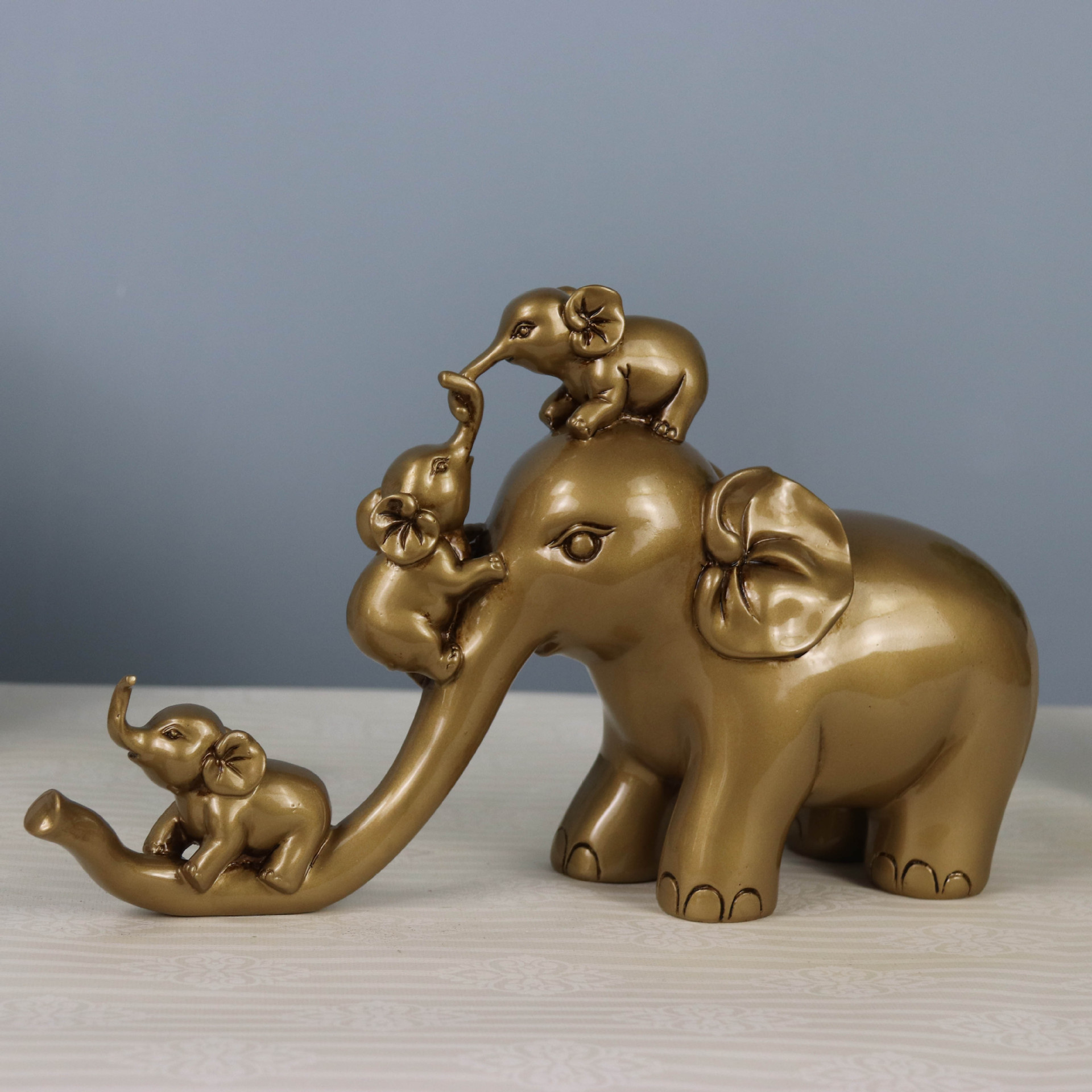 Fengshui resin elephant statue animal sculpture religious craft for best gift