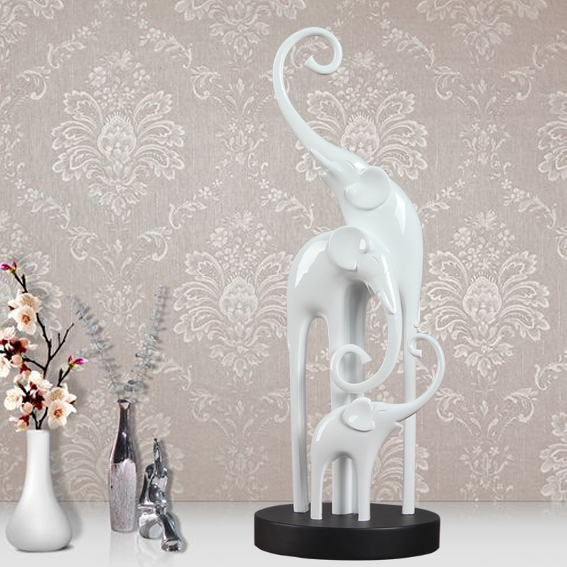 office gift set animal marble elephant statue