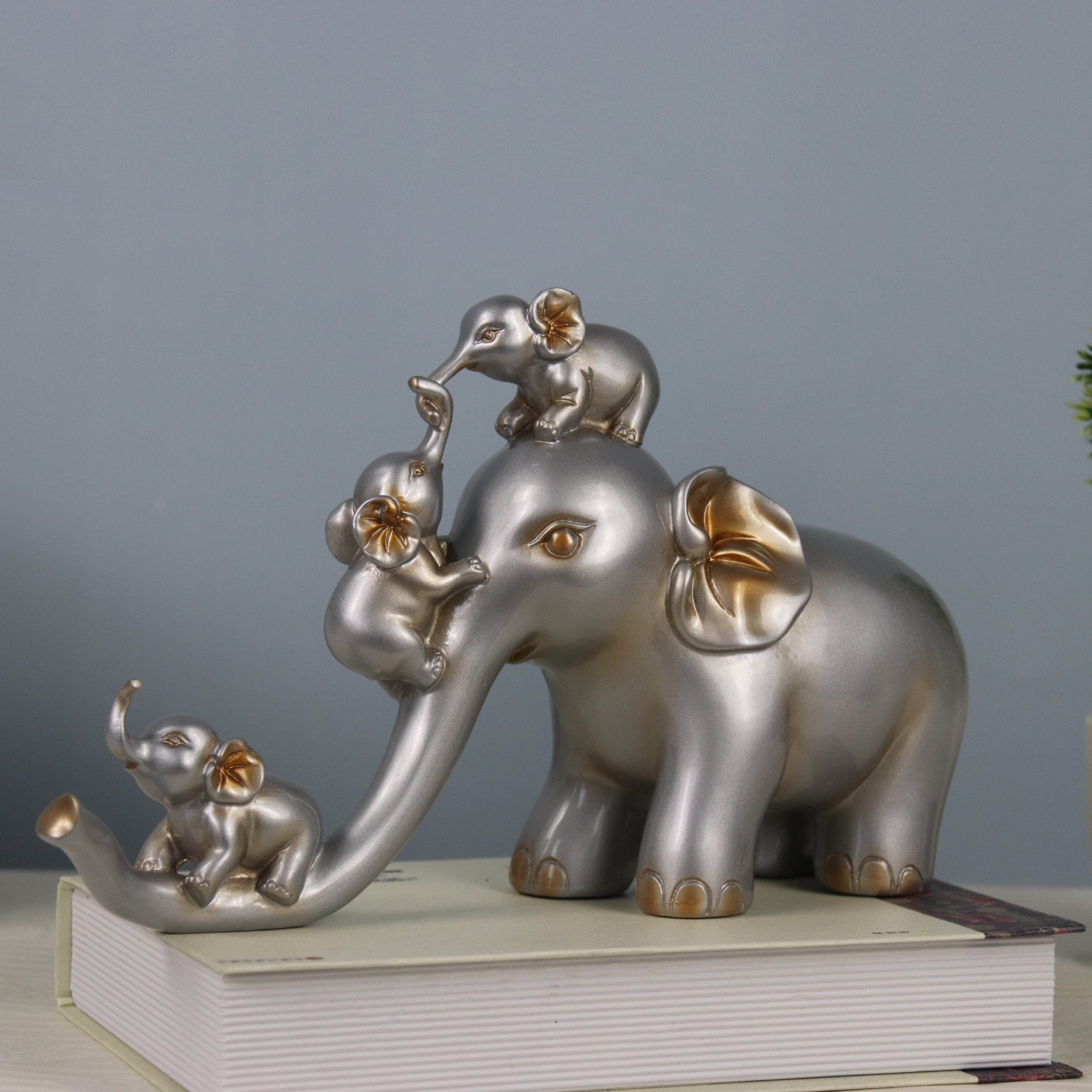 Fengshui resin elephant statue animal sculpture religious craft for best gift