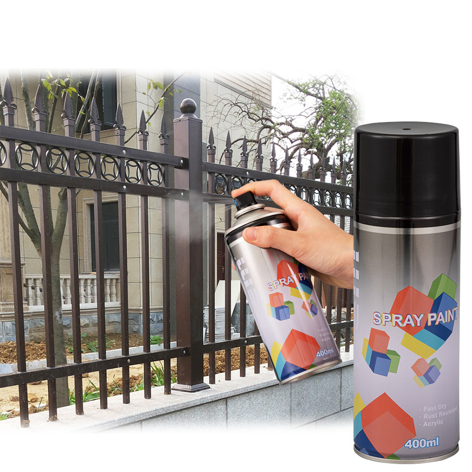 400ml OEM Wholesaler Graffiti High Gloss Multi-purpose Color Acrylic Spray Paint matte Aerosol Spray Paint