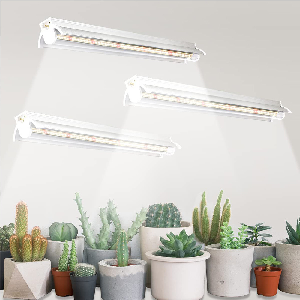 LED Grow Light Strips, T5 Full Spectrum White Plant Growing Lamp for Indoor Plants Hydroponic Seedling , with V-Shaped Reflector