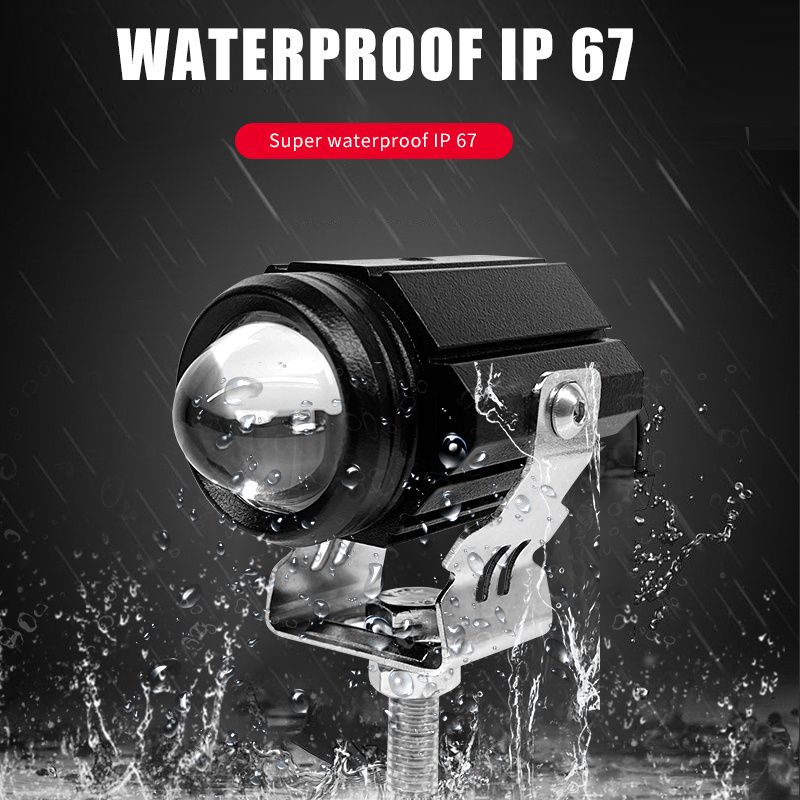 IP67 waterproof Hi/Lo Beam Super bright Fog Driving Auxillary Work Light Motorcycle LED Headlight