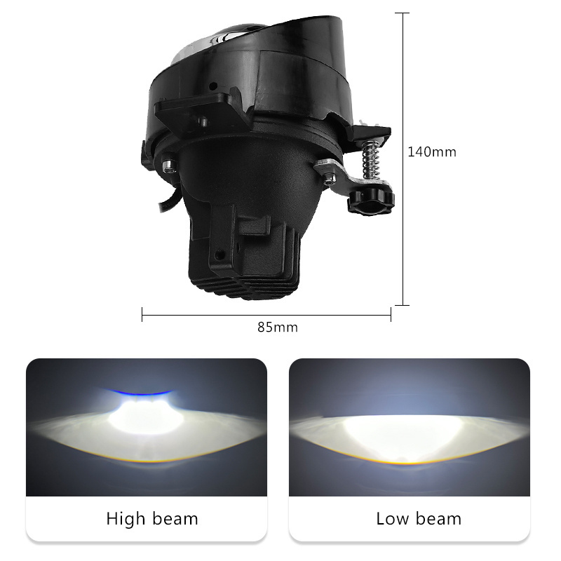 Super Bright 6000K 3000K High/Lo Beam Waterproof 12V Spotlight Anti Fog 3