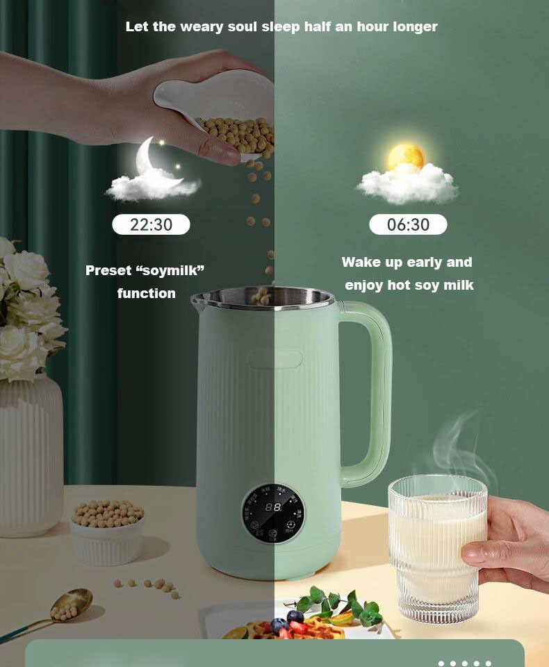 New Arrivals Soybean Milk Maker Home Blender 600ML Soy Milk Machines Heating Automatic Kitchen Appliance Nut Oat Milk Maker