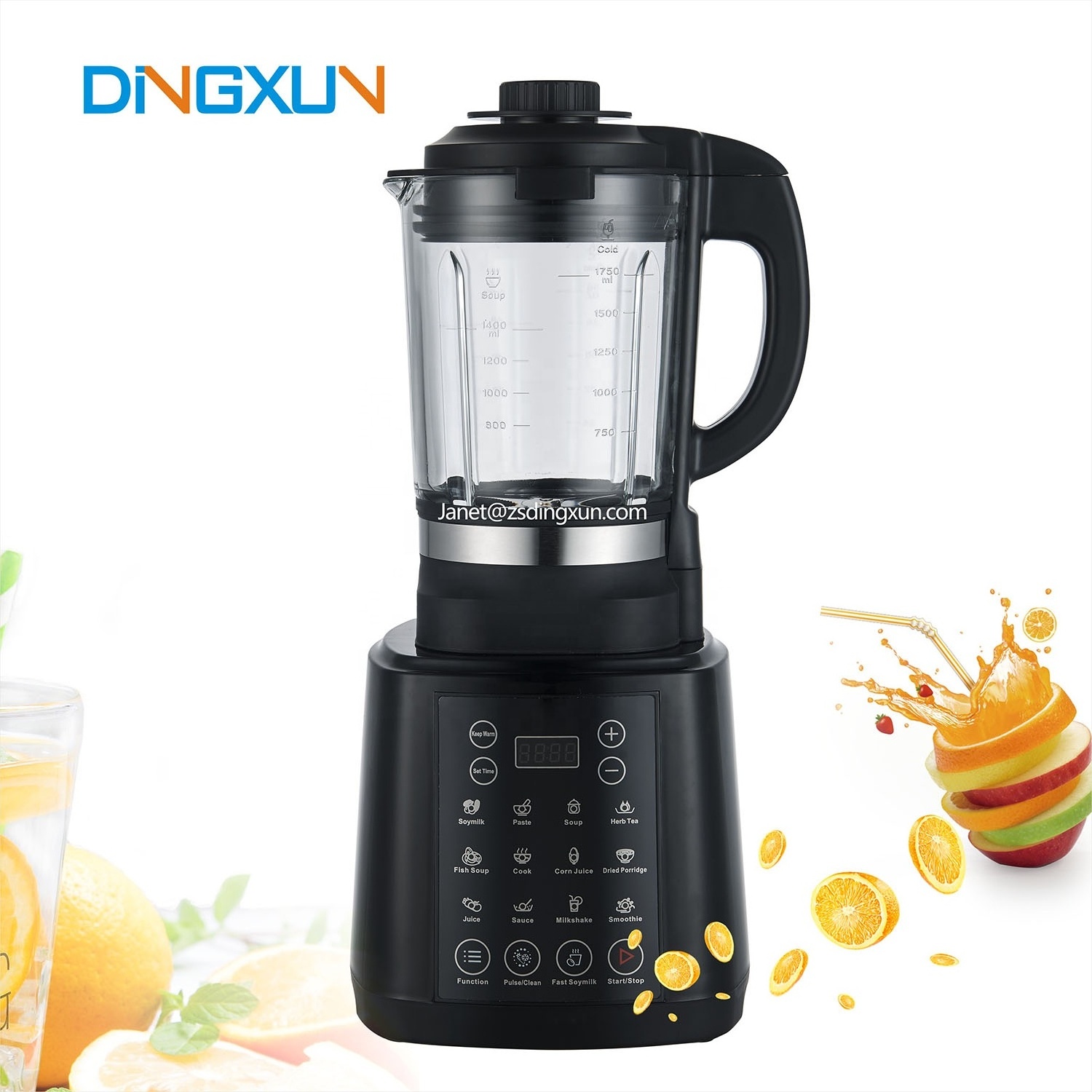 High Speed Food Processor with Heating function Commercial Blender heavy Duty Blender Smoothie Mixer Food Blender