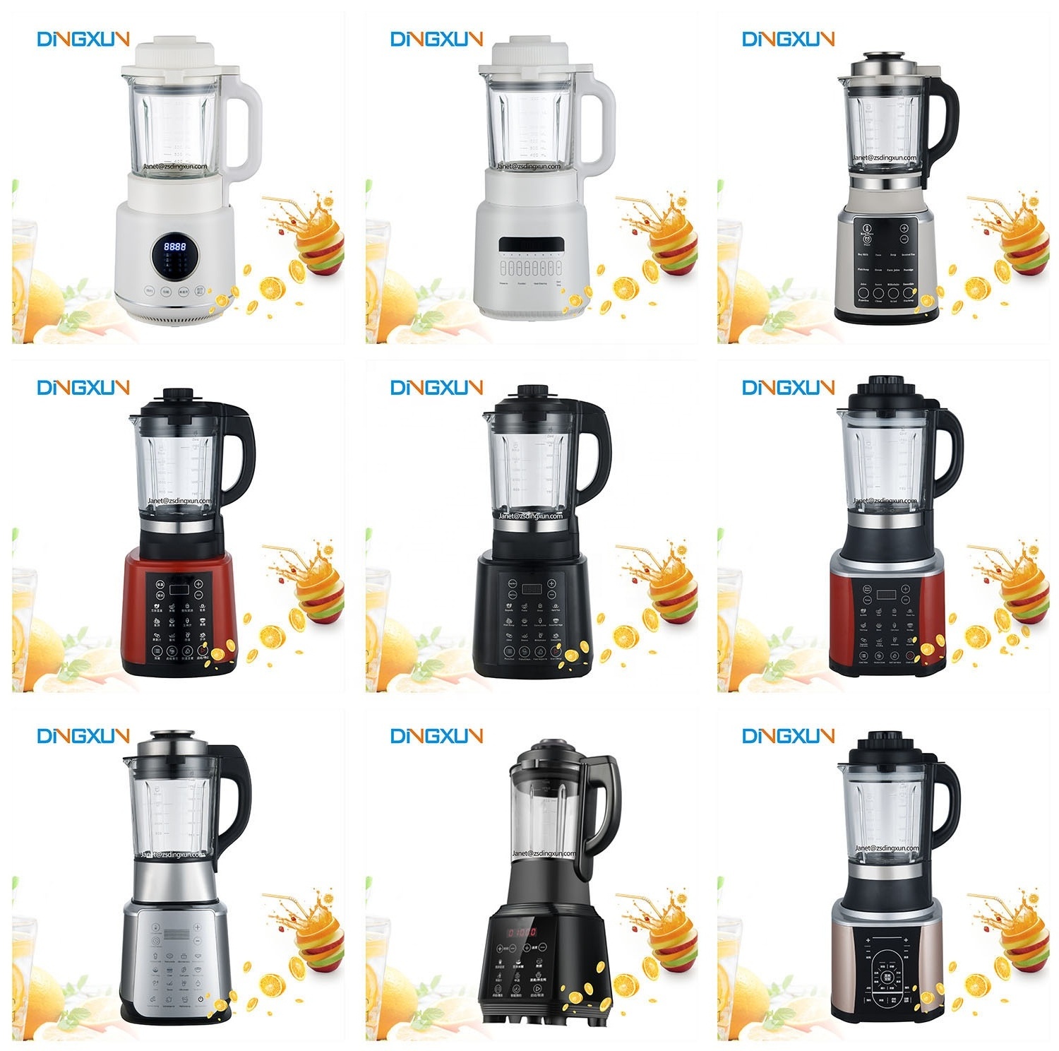 1000W 1750ml New Home Soup Maker Automatic Multi-functional Blender Commercial Grinder Juicer Soybean Milk Maker Mixer