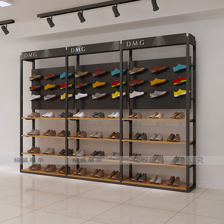 Modern Fashion Shoe Showroom Design Decoration Retail Wall Mount Shoe Display Shelf Sneaker Shelf for Shoe