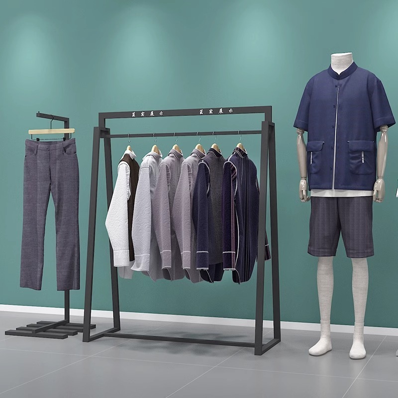 Iron shelf display rack men's clothing shop suit shirt island hanging racks plastic injection shelves moulding machine