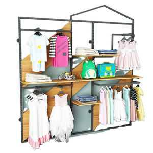 Clothing display rack display rack floor coat rack on the wall shop wall-mounted high-grade acrylic slatwall shelf