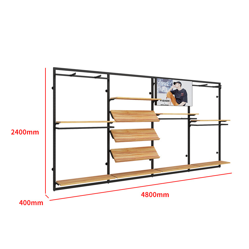 Business Men's and Women's Clothing Store Clothes Racks Display Racks Display Racks floating shelf with drawer