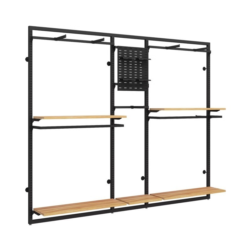 Clothing store display rack Hangers display rack floor-to-ceiling wall hanging menswear store shelves