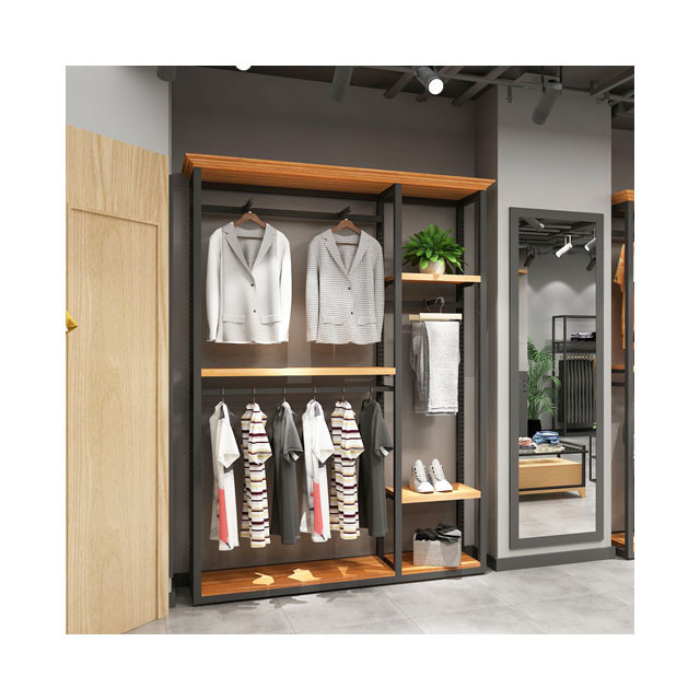 Business clothing store Free customized simple display racks light luxury display racks adjustable floor racks