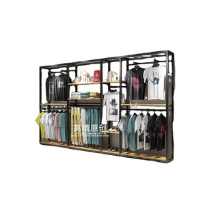 display cabinet floor type Clothing store display rack display rack men's sweater pants shelves