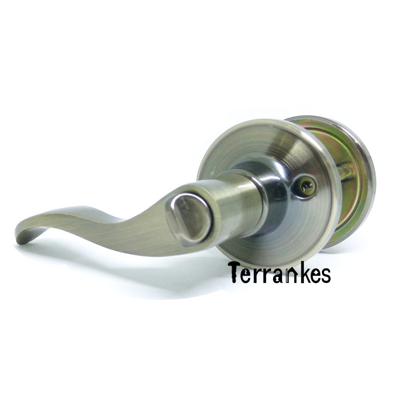 North American alloy thickened handle lock brass core with key tubular lever lock