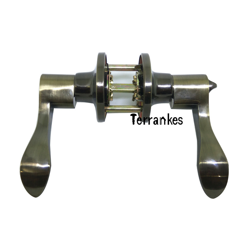 North American alloy thickened handle lock brass core with key tubular lever lock