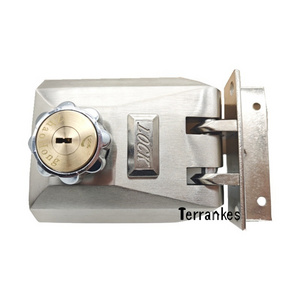 Heavy duty zinc alloy material gate entrance lock brass cylinder brass key high quality anti-theft locks