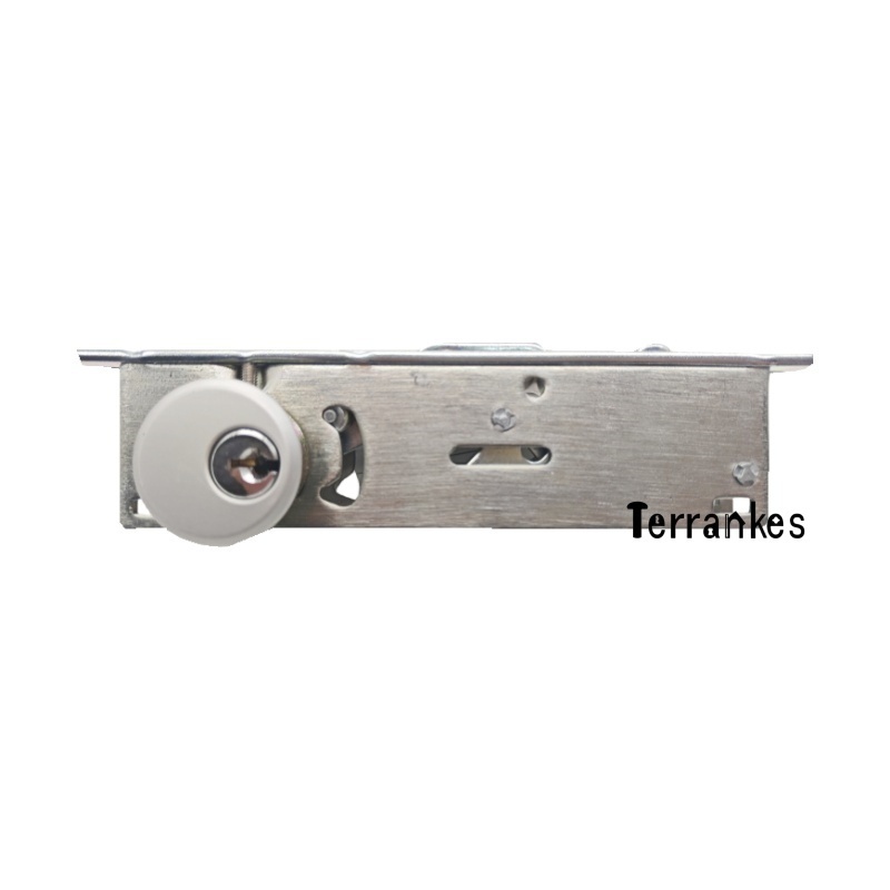 Aluminum Door Hook Bolt Latch Kit Heavy Duty Commercial Door Latch with Mortise Cylinder