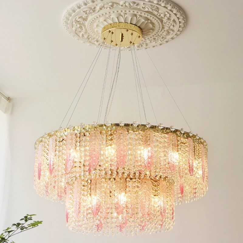 Hot Sale Industrial Retro Style Crystal Chandelier American Country Style Pendant Lamp For Dining Room and Home Decoration light