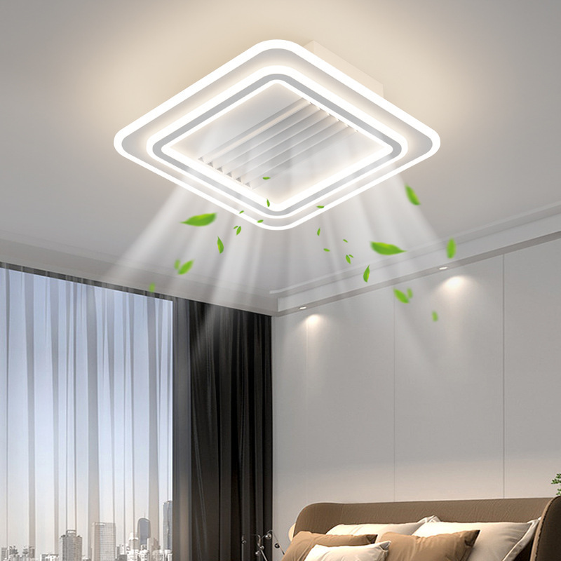 Cloud shape led ceiling lamp with fan simple modern creative ceiling fan with light remote Control bedroom children's room light