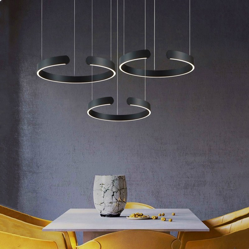 modern chandelier pendant round Aluminum circle pendant lamp for dinning room living room Led chandelier ceiling light