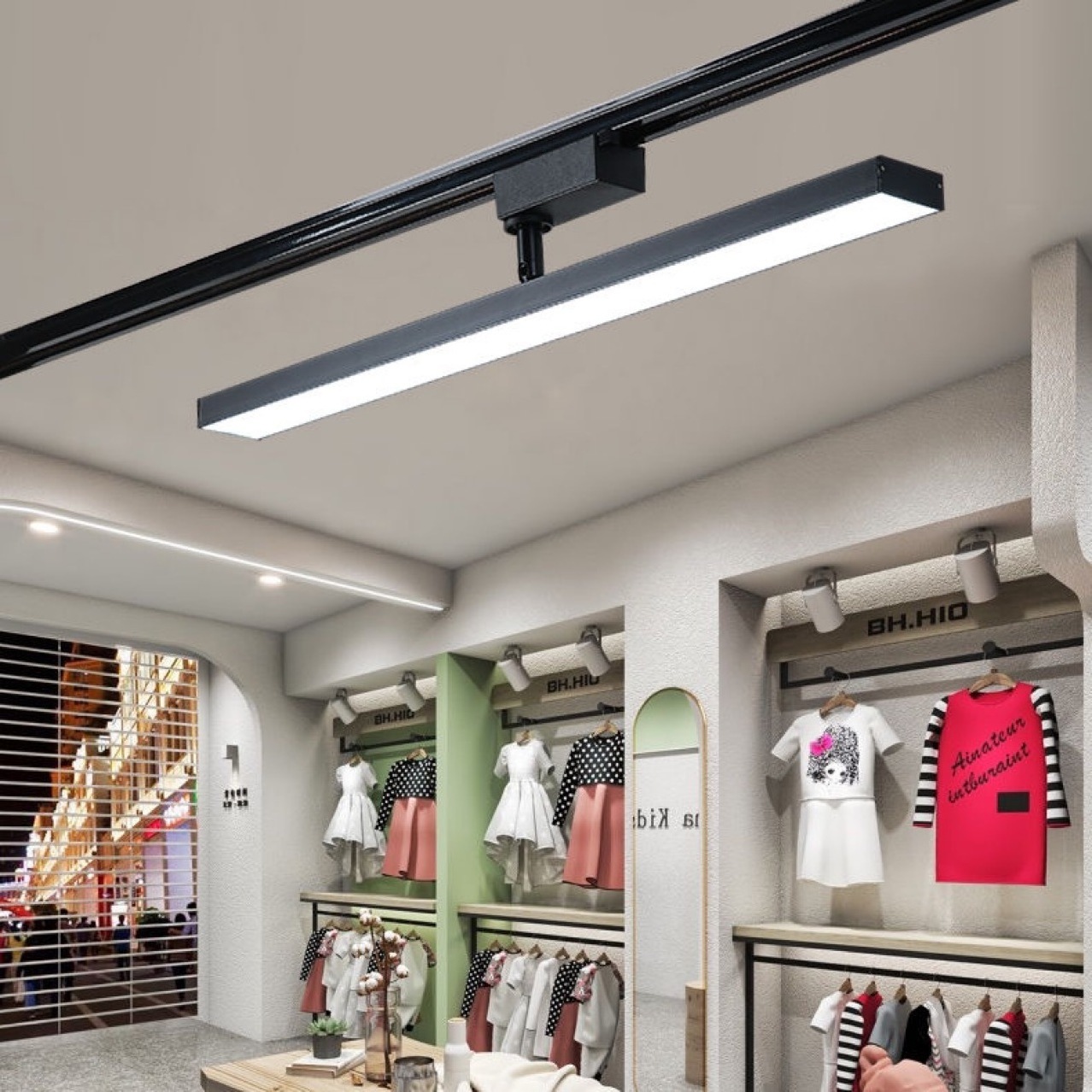 Long Strip New Design LED Track Light Ceiling Surface Mounted LED Linear Light Adjustable Clothing Store Fill-in Light