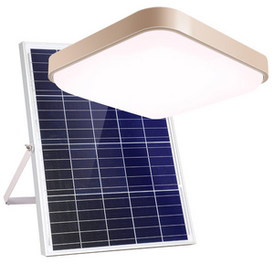 Super Bright Solar Indoor Square Big Garden Home Remote Control Energy-Saving LED Solar LED Ceiling Light