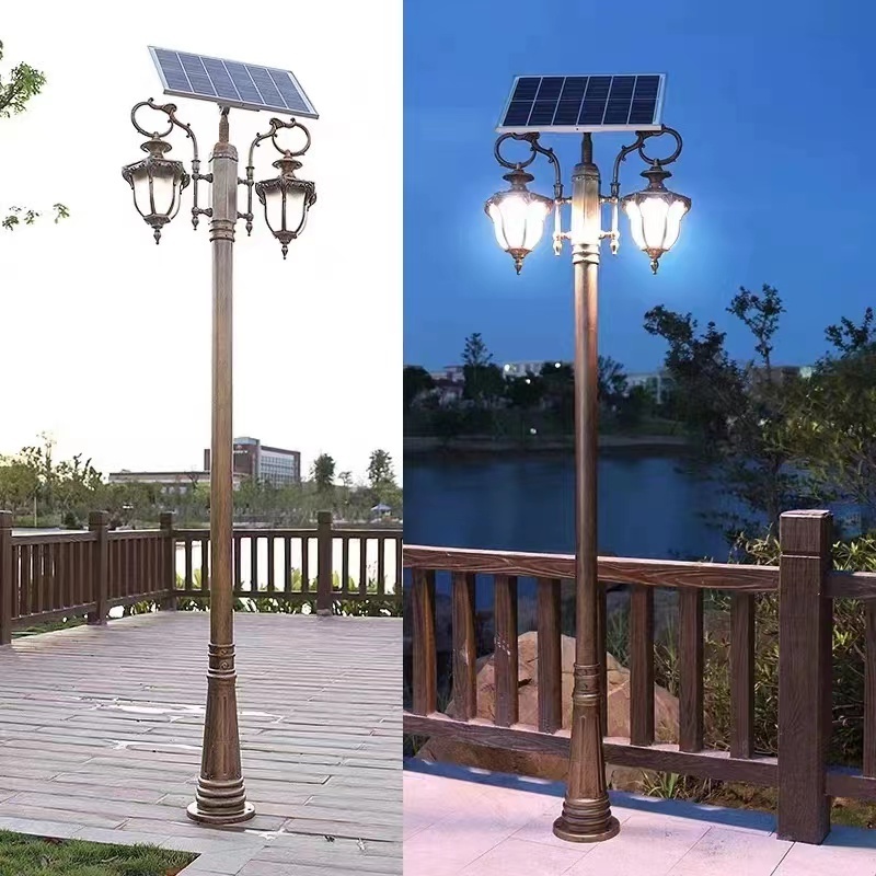 Outdoor Lighting Road Waterproof Solar Led Street Light IP65 Solar Garden Lights European Antique Garden Lamp