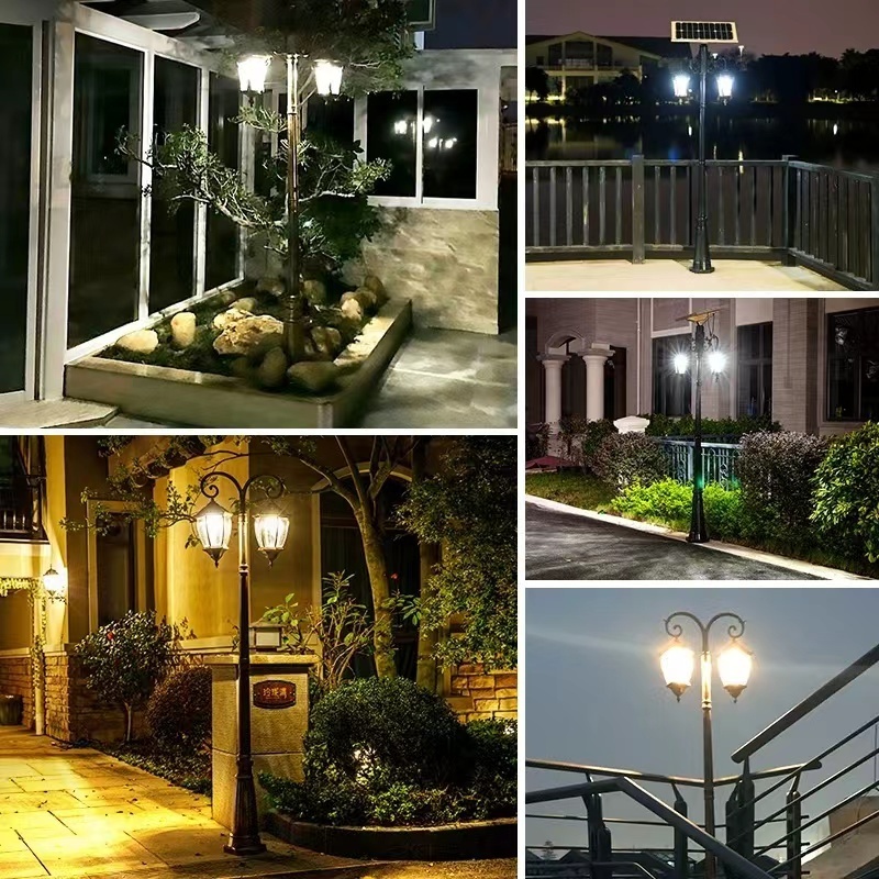 Outdoor Lighting Road Waterproof Solar Led Street Light IP65 Solar Garden Lights European Antique Garden Lamp