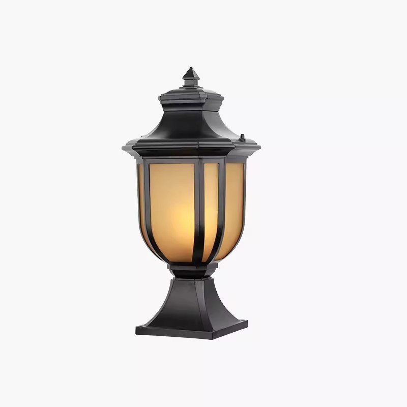 classical outdoor garden post light E27 aluminum lamp body cheap price lighting fixture fence pillar