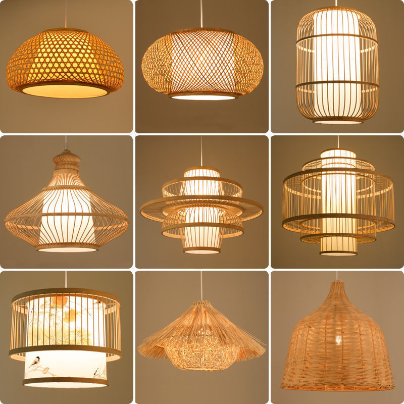 bamboo ceiling lights modern chandelier led hanging lighting chandeliers pendent light for kitchen island/bar/dining room