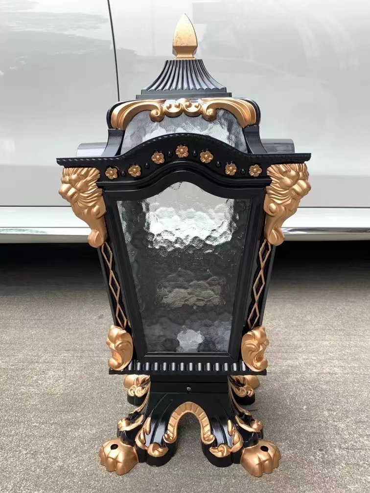 Waterproof Outdoor Pillar Lamp Fence Main Gate Pillar Light Garden Decorative Lighting Column head light