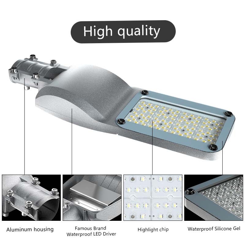 New type high lumen 40W 60W 100W 150W 200W waterproof die-cast aluminum LED street light