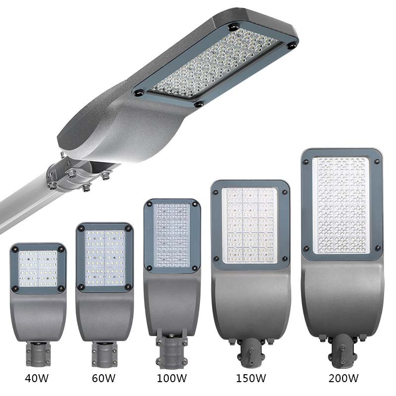 New type high lumen 40W 60W 100W 150W 200W waterproof die-cast aluminum LED street light