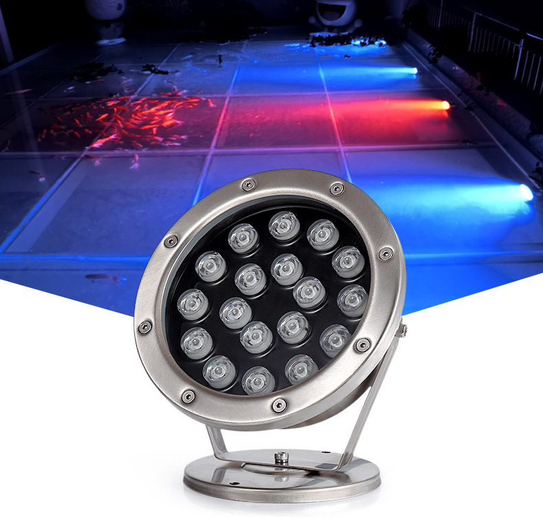 IP68 led luces de piscina Swimming underwater light with remoter AC/DC 24V RGB lamp Waterproof led pool light RGB